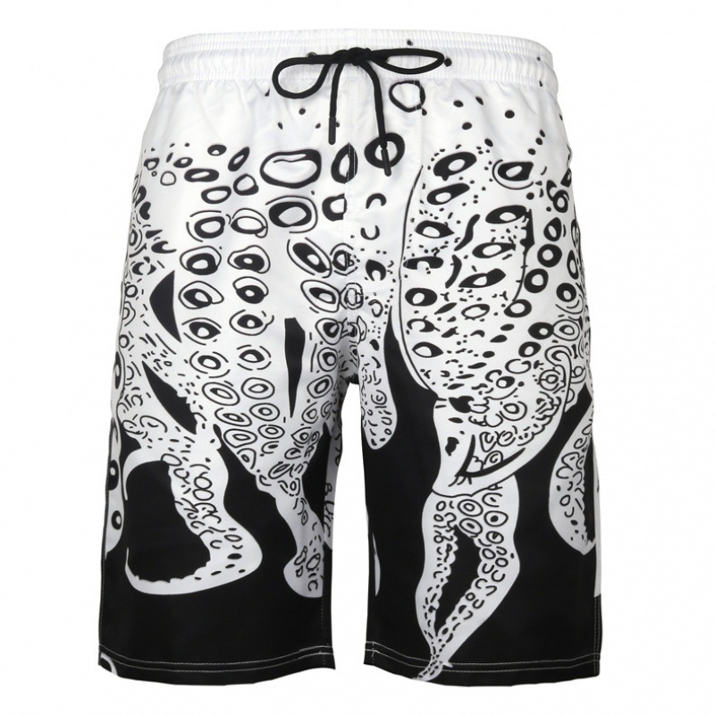 Summer men's quick-drying beach pants Europe and the United States five swimming trunks 3D printed cross-border large size casual shorts to map custom