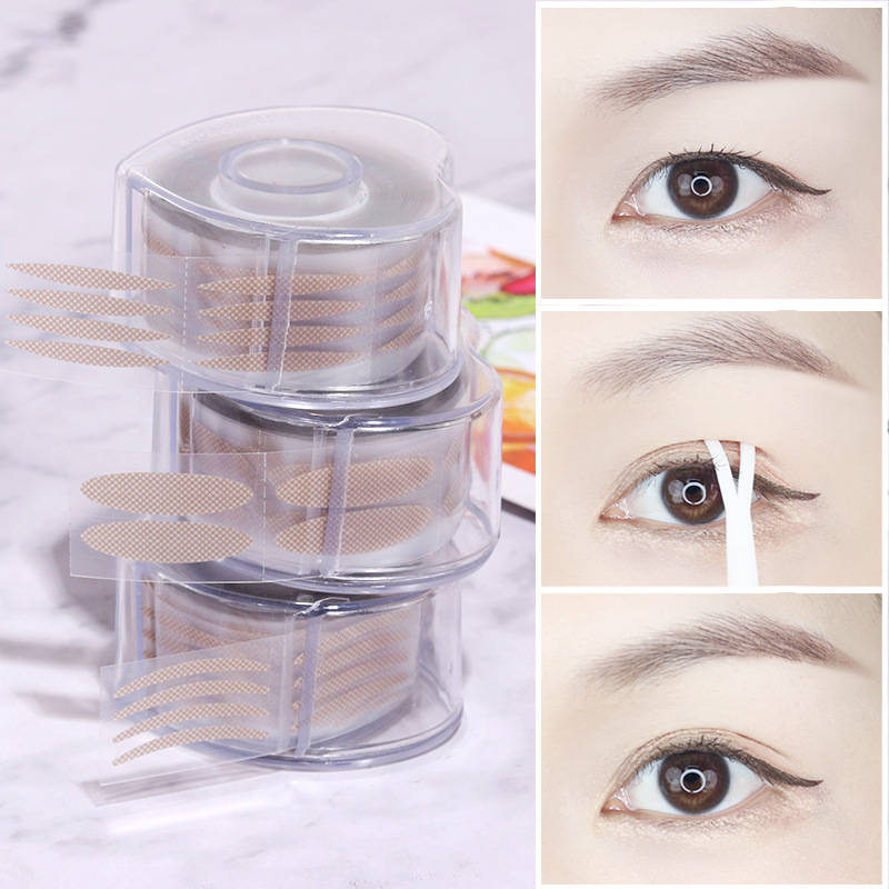 Makeup Artist Special Mesh Lace Double Eyelid Sticker Traceless Natural Invisible Strong Sticky Lasting Flesh Color Roll for Women