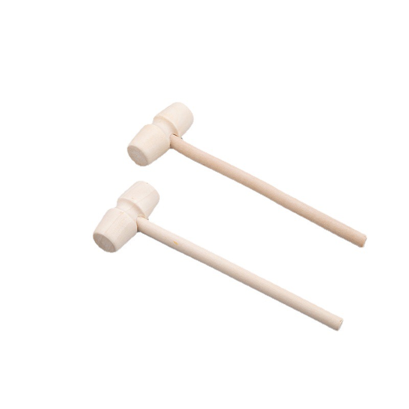 Factory in stock direct supply grab Zhou mini hammer children's flat head toy small wooden hammer knock Planet Cake Wholesale