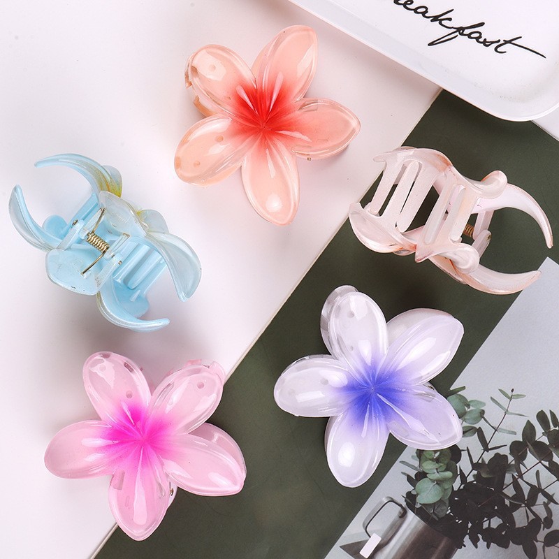 Egg Flower Grab Clip Advanced Gradient Flower Large Grab Clip Hair Accessories Super Fairy Head Disc Hair Headwear Shark Clip_voghion.com