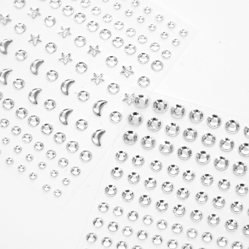 Cross-border hot combination Pearl stickers AB colorful facial hair jewelry decoration simulation acrylic Diamond stickers