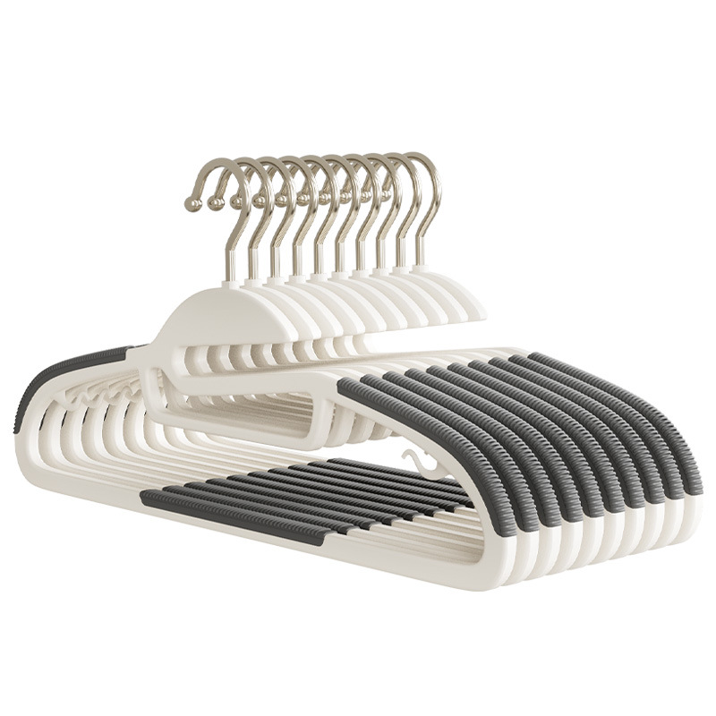 Clothes hanger thickened seamless clothes hanger wide shoulder non-slip New drying clothes support plastic household adult clothes rack