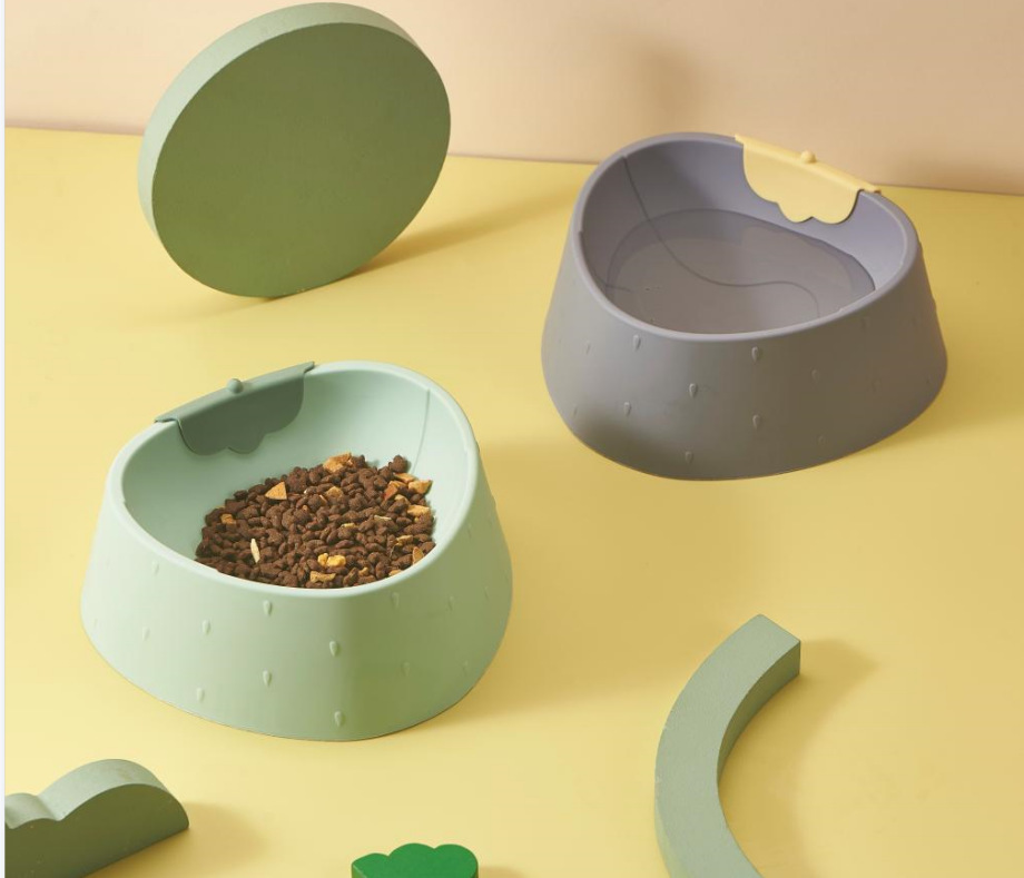 Pet utensils ins wind strawberry pet cat bowl cartoon cat bowl non-slip anti-knock cat and dog bowl manufacturers wholesale