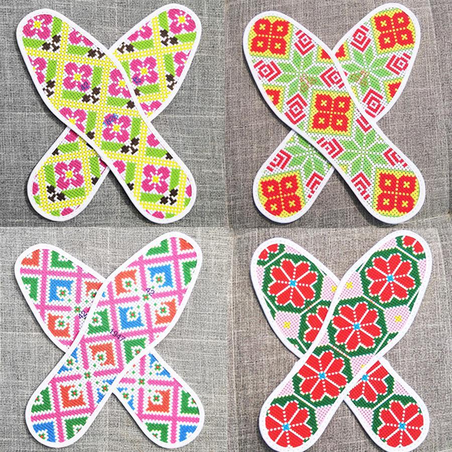 Cross-stitch insole semi-finished products with needle and thread new non-fading semi-finished products with needle and thread
