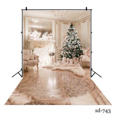 Amazon Photography Background Cloth Cross-border Direct Supply Holiday Curtain Live Video Background Board Christmas Fireplace Tapestry