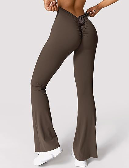 Amazon Peach Hip-lifting yoga flared pants fitness sports wide-leg flared pants high waist quick-drying yoga pants OK31