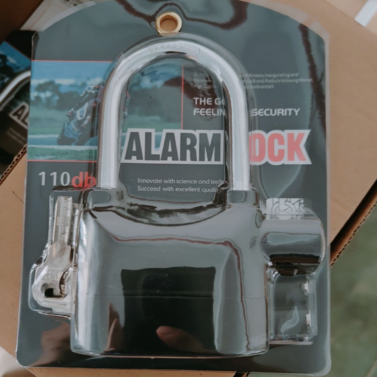 110 alarm lock cross-border Amazon wish Motorcycle door lock cabinet lock bicycle lock anti-theft waterproof anti-rust lock