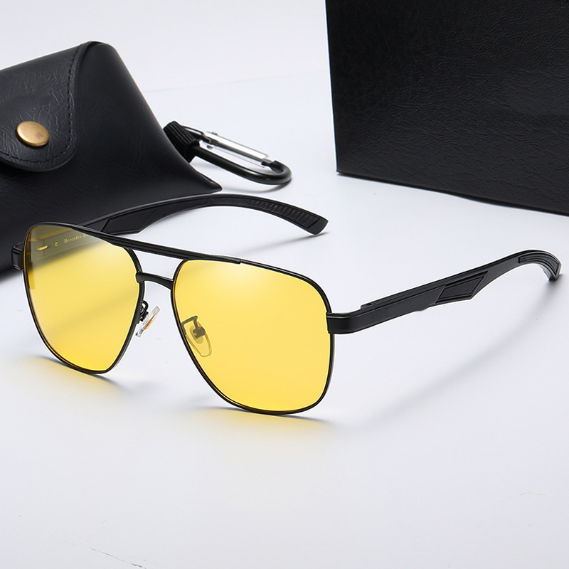 Fashion men's aluminum magnesium alloy driving polarized sunglasses cross-border spring leg sunglasses UV protection sunglasses