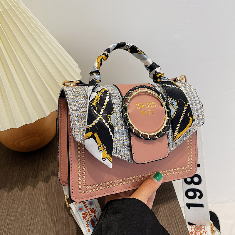 Retro textured bag for women 2021 new fashion autumn portable shoulder bag for women broadband crossbody Western style small square bag