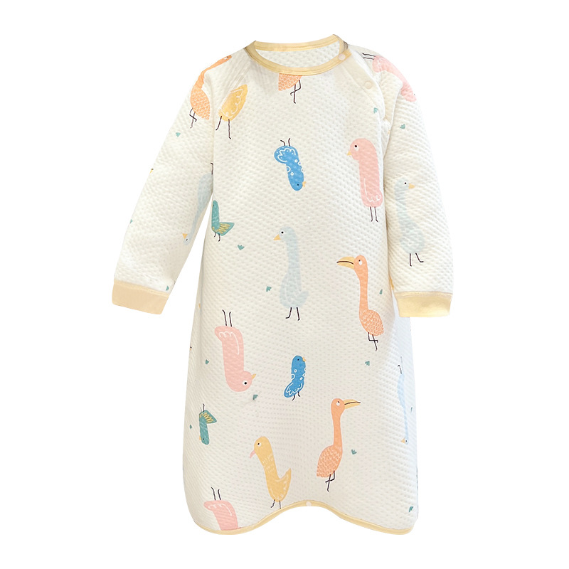 Children's Sleeping Bag Autumn and Winter Thickened Quilted Baby's Hassel Style Kick-proof Quilt Baby's Sleepwear Long Sleeve