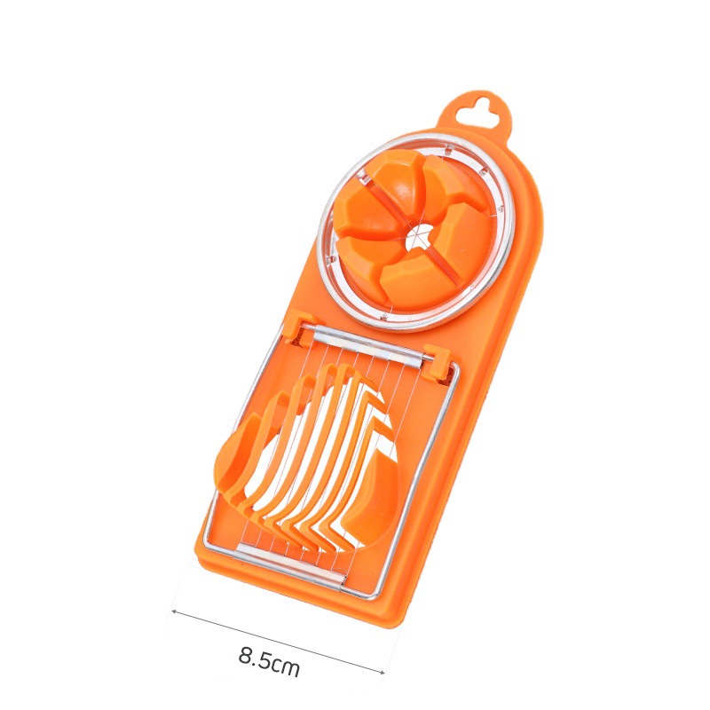 Japanese-style egg cutter multifunctional fancy split stainless steel slitter double-head two-in-one egg slice splitter
