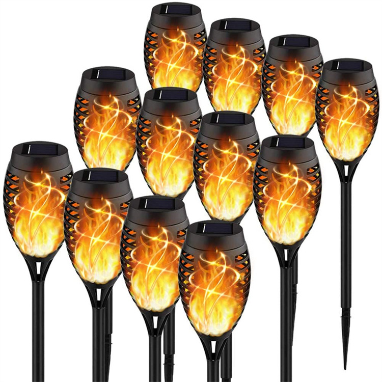 Outdoor flame lamp 12led solar torch lamp induction lamp garden courtyard outdoor decorative floor lawn lamp