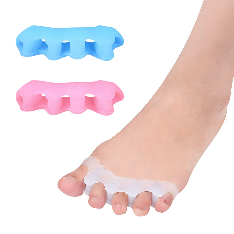 Factory spot direct toe valgus toe splitting device sebs material five toe split overlapping toe care orthosis