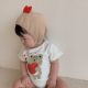 Ins Baby Jumpsuit 24 Summer New Love Bear Printed Harper Baby Bag Fart Suit