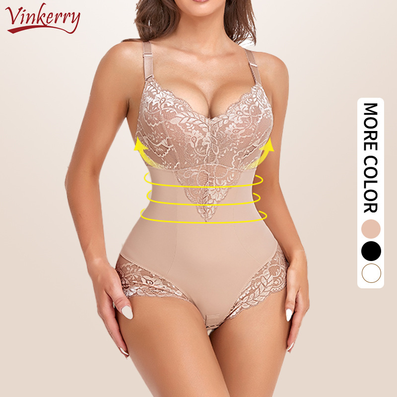 Cross-border European and American women's sexy one-piece corset belly contracting hip lifting body shaping underwear tight breathable one-piece corset