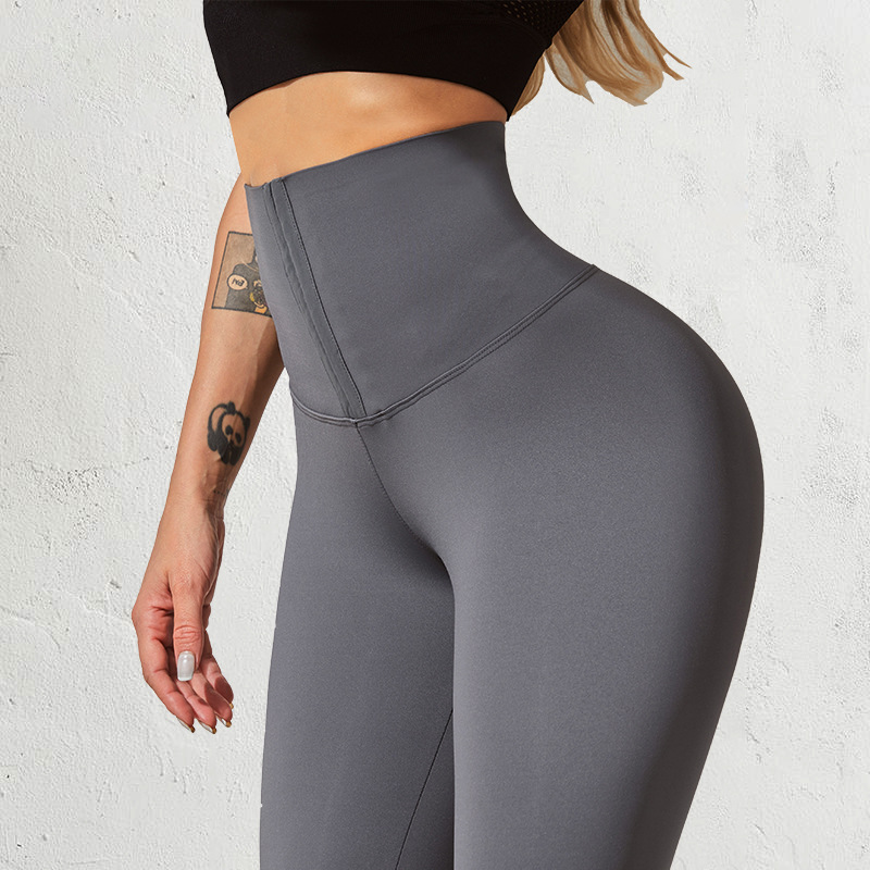 Korean Style High Waist Fitness Pants Women's Stretch Tight Sports Pants Running Training Peach Barbie Yoga Pants Women