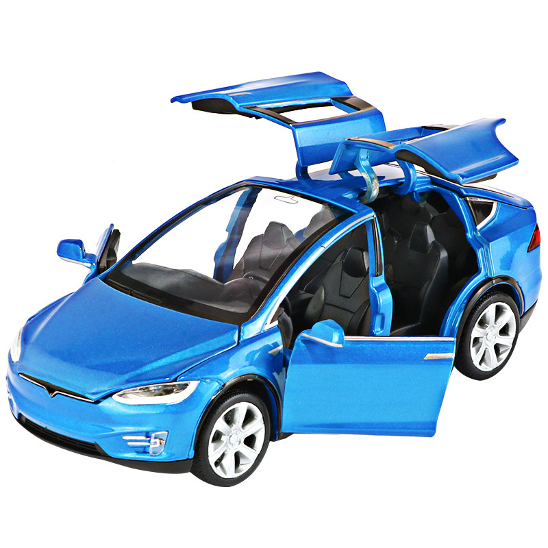 1:32 Tesla x car model children's simulation alloy sports car model Huili car boy toy car ornaments
