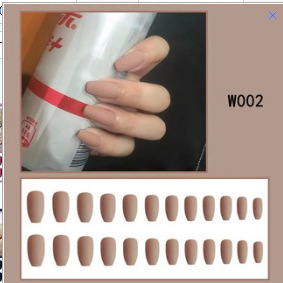 Frosted Solid Color Nail Art Patch Wear Armor Removable Fake Nail Patch Finished Nail Art Patch Wholesale