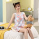 Pajamas Women's Summer Cotton Silk Two-piece Shorts Cute Vest Women's Summer Student Fresh Girl's Home Clothes suit