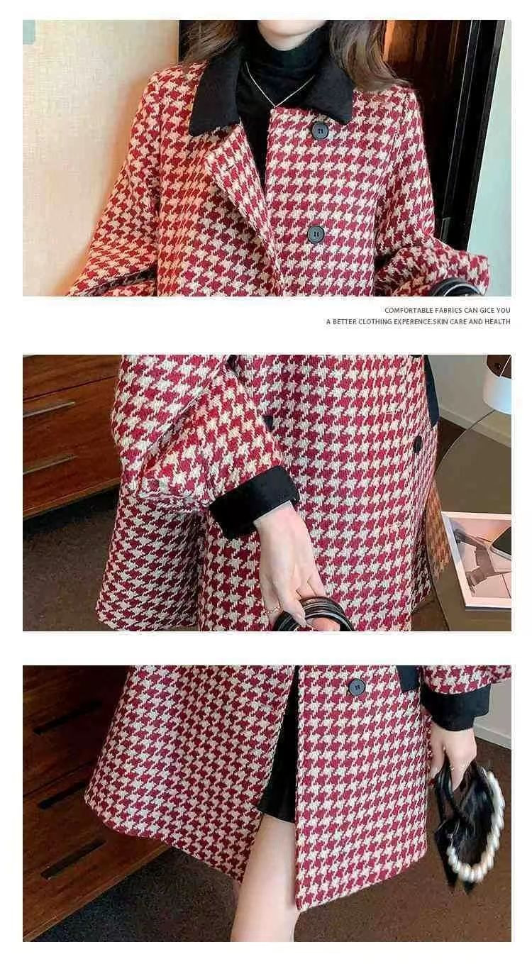 Winter verdickter Wollmantel Damen Winterkleidung 2023 neuer mittellanger Wollmantel im westlichen Stil kleiner Duft trendig_voghion.com