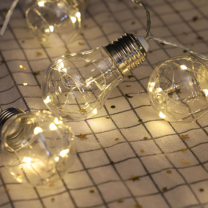 LED-copper wire light bulb light string solar light string outdoor garden garden light string Christmas decorative light string