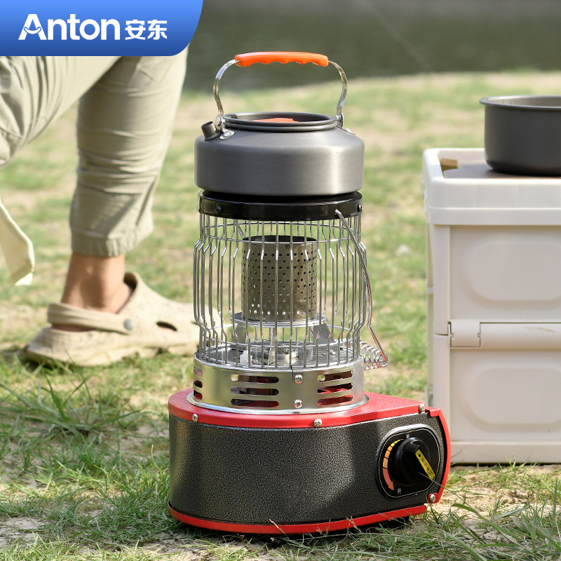 Anton cross-border amazon portable gas heater outdoor multi-function portable gas stove camping picnic stove