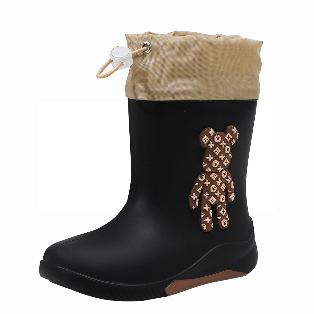 Rain boots Japanese children's rain boots non-slip water boots girl student baby boots cute girl non-slip water shoes women's