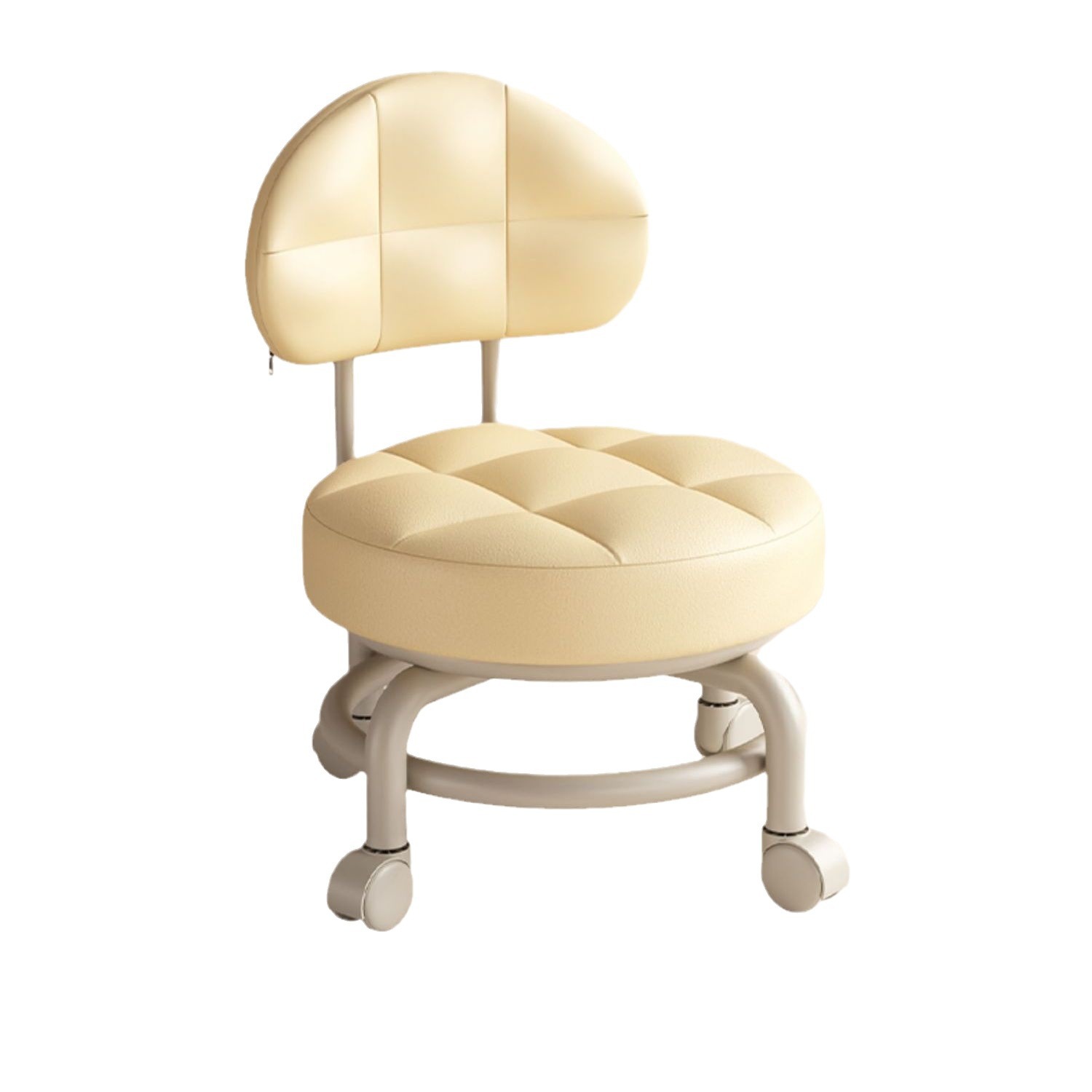 Small Stool Door Movable Household Shoe Changing Stool with Backrest Chair Living Room Pulley Low Stool Beautiful Seam Wipe with Baby