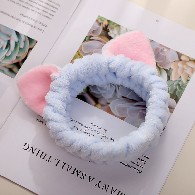 Cat Ears Hair Band Korean Cute Wash Face Wash Hair Band Apply Mask Beauty Headband Hair Band Hair Cover Women