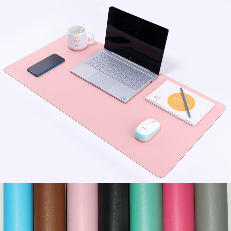 Clearance black non-slip oversized leather mouse pad waterproof writing pad computer office learning PU leather table mat
