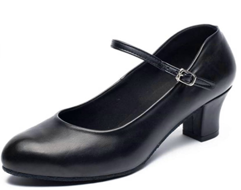 Latin Dance Shoes Women's Adult Middle Heel Dance Shoes High Heel Leather Square Dance Shoes Summer Modern Soft Sole Dance Shoes