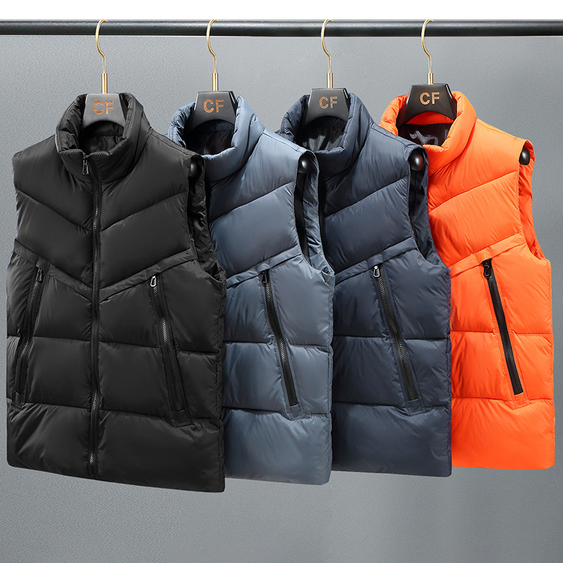 Down Cotton Fertilizer Extra Large Loose Vest New Warm Cotton Vest Men's Thickened Waistcoat Fashion Jacket