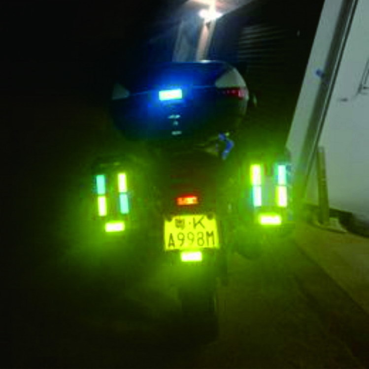 Reflective car sticker warning night decoration modified creative reflective strip car sticker pet car body sticker 10 pieces