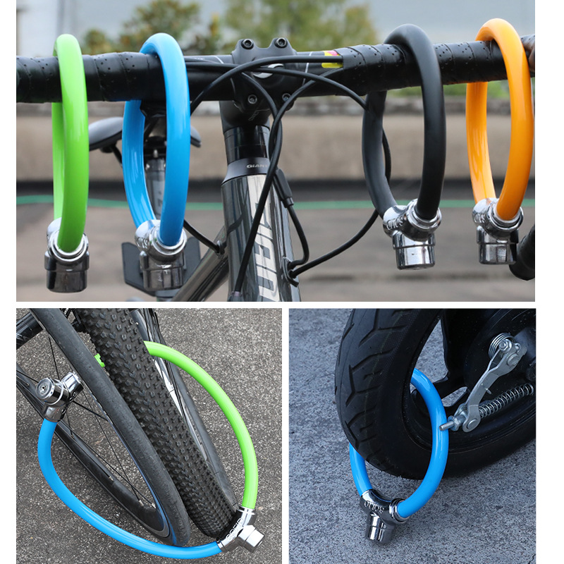 Factory new compact portable mountain road bicycle anti-theft lock electric car ring lock wire bicycle lock