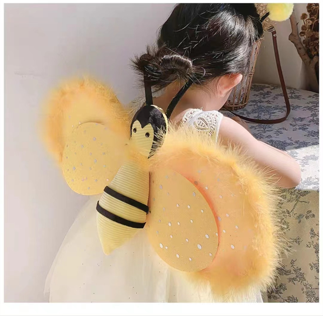 Children's Angel rainbow color wings back decoration large elf bow wings little girl performance dance dress clothing