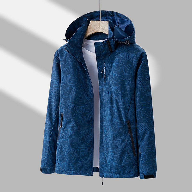 Outdoor Single-Layer Jacket Men's Windproof Water-Splashing Women's Camouflage Breathable Jacket Sports Running Mountaineering Suit Trendy Trenchcoat