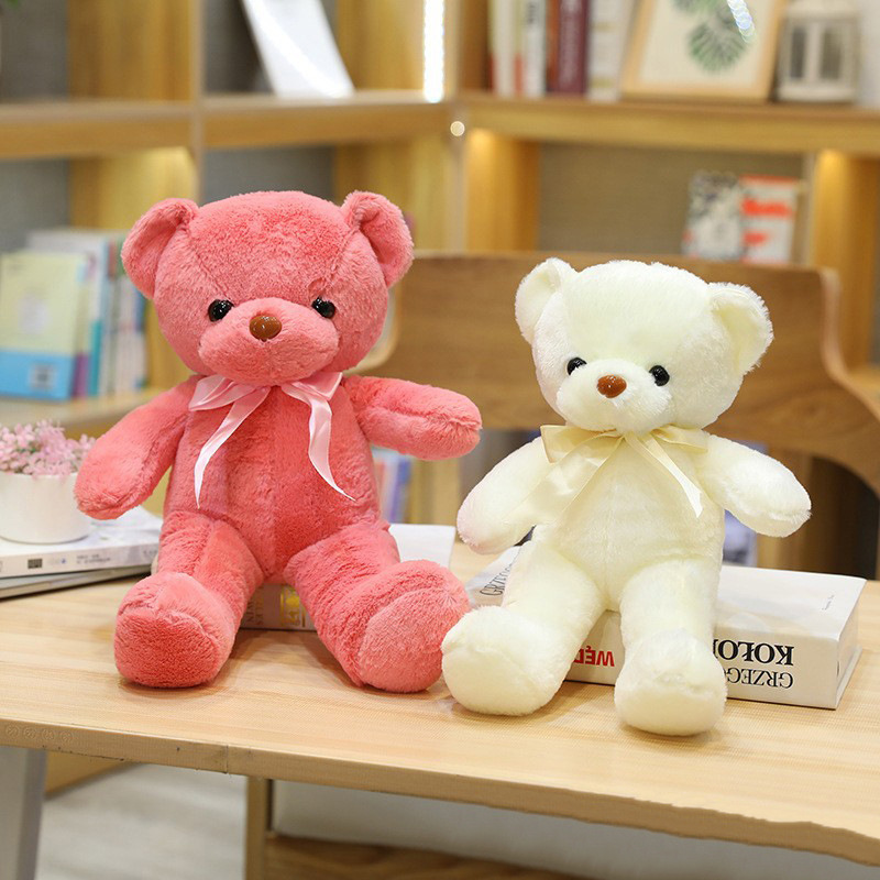 Popular ten-color bear wedding grab machine Doll Doll plush toy doll cloth doll ribbon scarf bow tie Bear