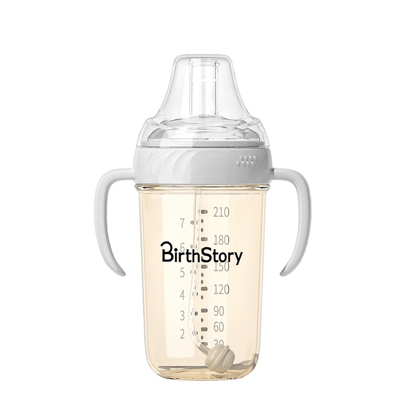 Wide-caliber baby feeding bottle water cup a bottle of three-use learning drinking cup duck beak sippy cup anti-fall and anti-flatulence baby feeding bottle