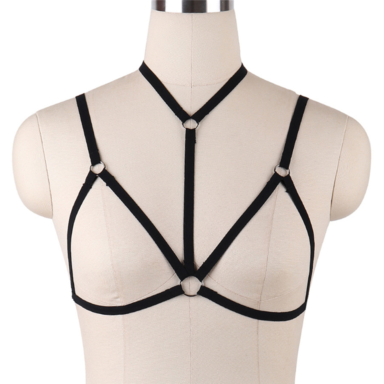 Foreign hot sale fashion strap bra sexy solid color hollow camisole bamboo sexy lingerie S0006