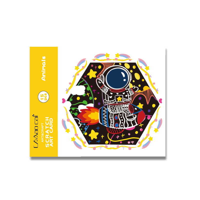 New children's scratch painting creative colorful cartoon children's handmade diy toy graffiti painting practice painting Book Wholesale