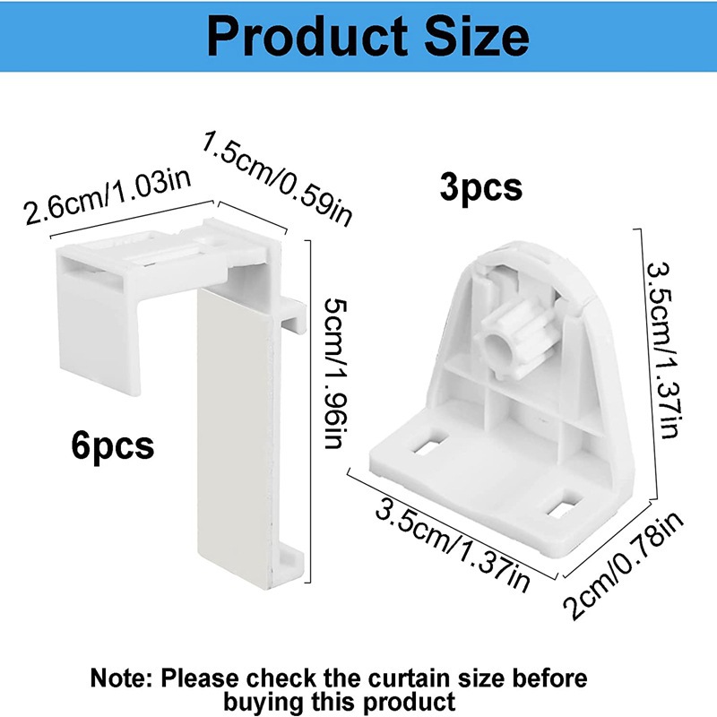 Curtain accessories 15 pieces pleated curtain roller shutter punch-free accessories pleated curtain simple installation fixed bracket bracket
