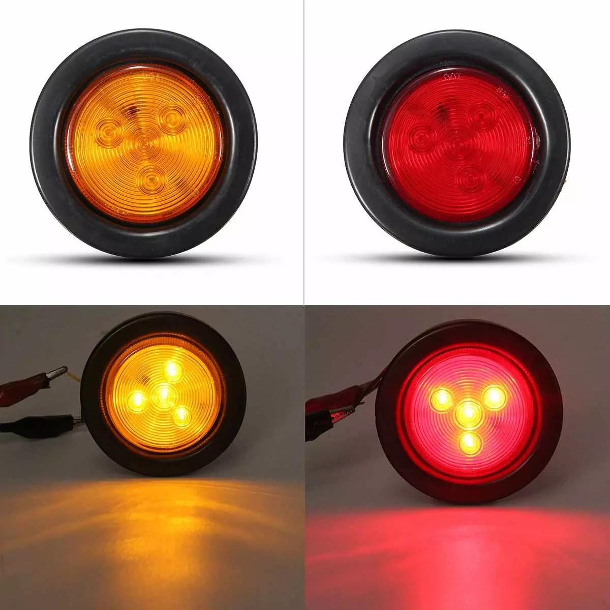 Заводская поставка грузовика боковой свет 4LED маленький круглый свет круглый боковой свет MK-177 на складе оптом