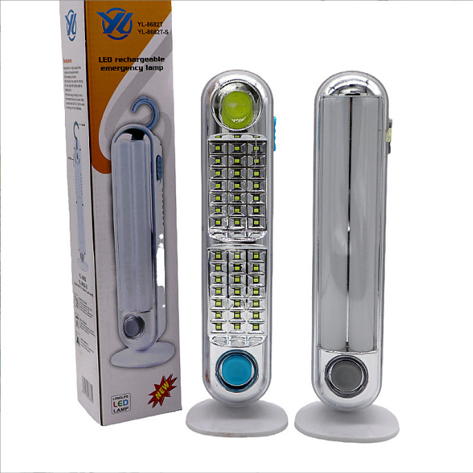 LED rechargeable emergency light strong light outdoor camping light household power failure multi-function flashlight hanging portable
