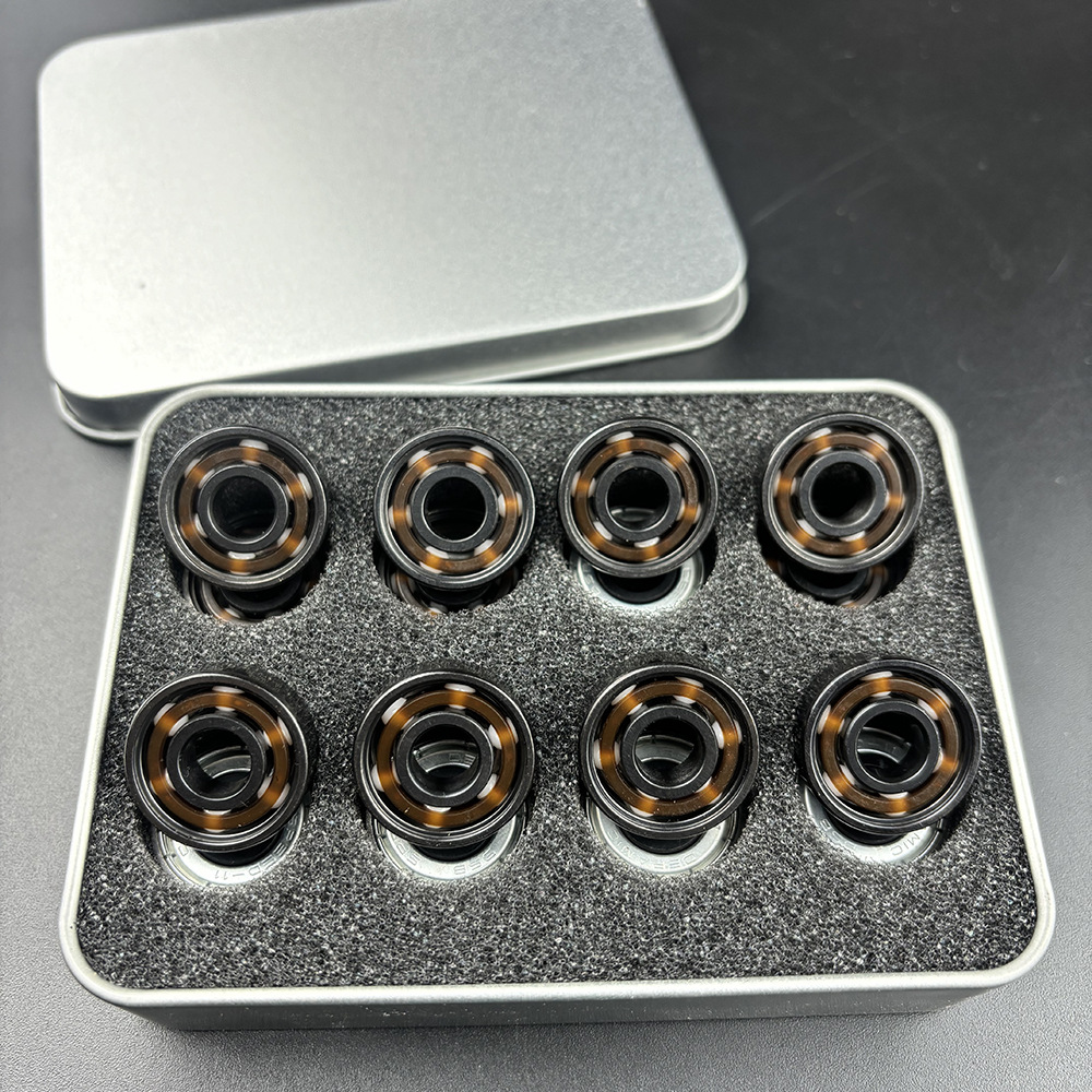 Ceramic bearing BSB roller skates SPEED-11 iron box white pottery 608 bearing SPEED ultra-fast custom printing