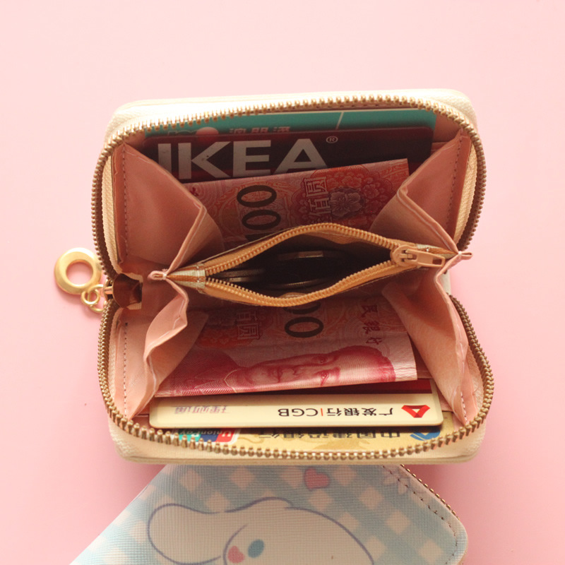 2025 New Fashion Cartoon Student Small Cute Bear Zipper Short Women Zipper Wallet Change