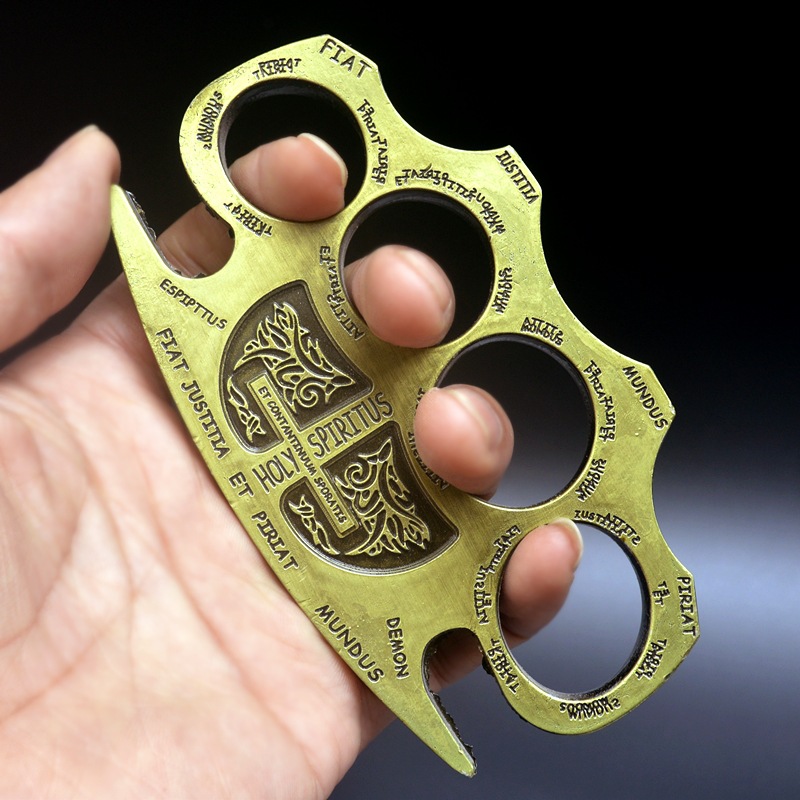Cross-border Extra Large Thickened Finger Tiger Hand Buckle Buckle Fit for Big Hand Travel Ring Fist Ring Knuckles Ring Four Fingers