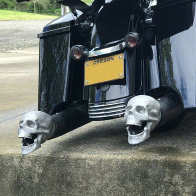 Cross-border hot Amazon Halloween skull creative car motorcycle exhaust pipe decoration