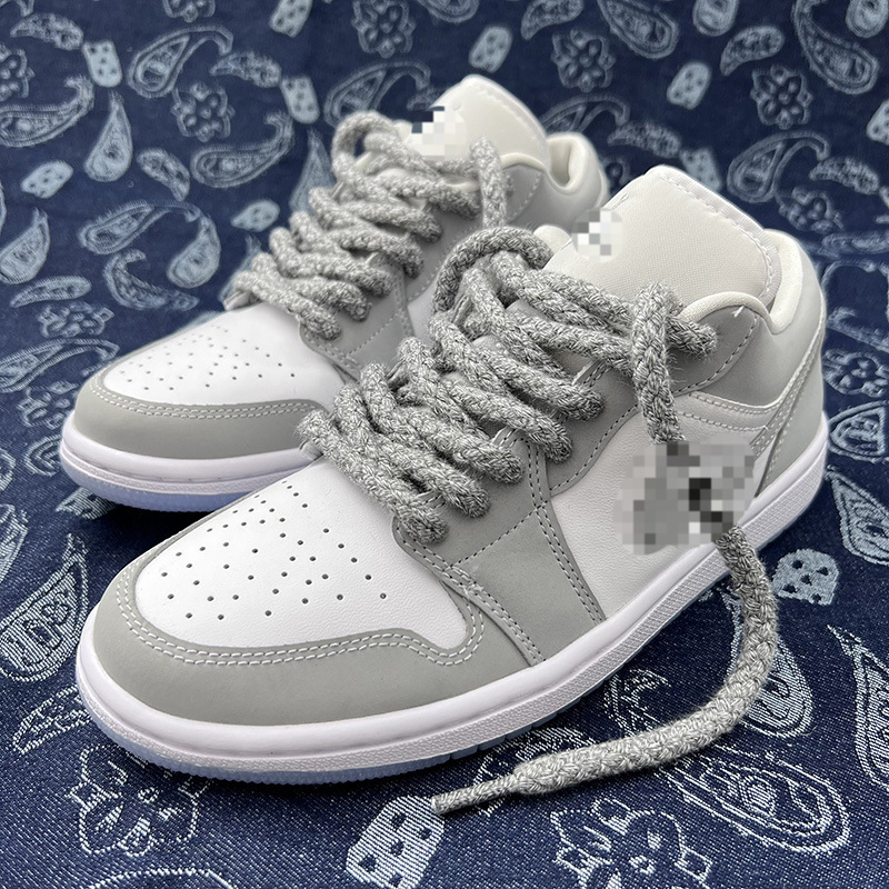 Weiwu Pro hemp rope shoelace with AJ1 Air Force No. 1 DUNK canvas cotton round shoe rope men's and women's white AF1