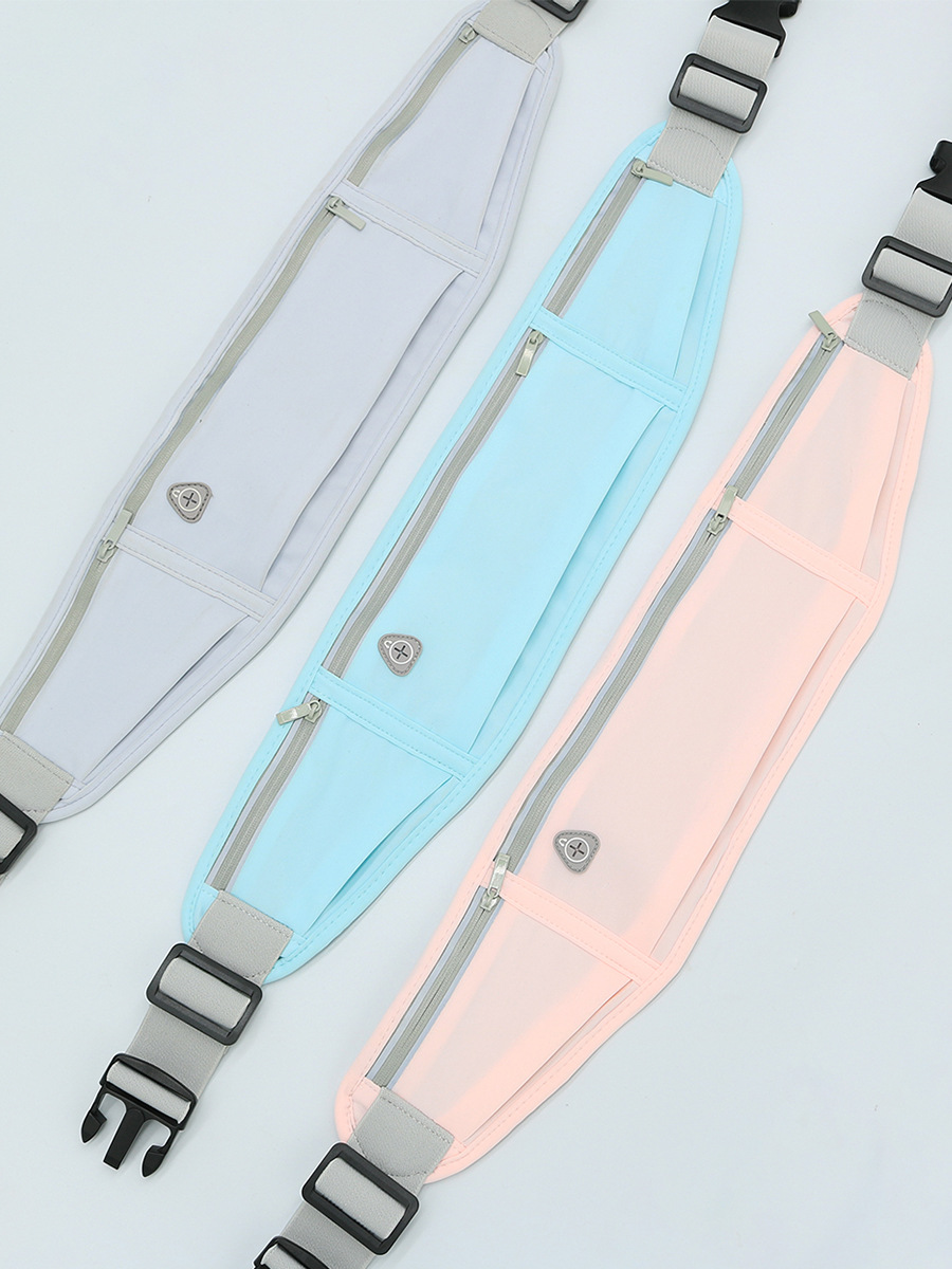 Sports Waist Bag Running Mobile Phone Bag Three Pockets Women's Fashionable Light and Light Body-Fit Waterproof Men's Outdoor Special No Sway