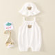 Newborn baby boys and girls summer thin strap boneless cotton gauze one-piece romper super cute western style romper